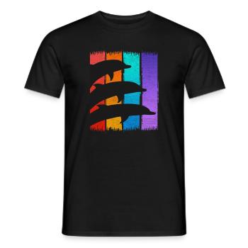 Rettet die Wale Tier Delfin Delfine Meeresbewohner - Männer T-Shirt - Schwarz - Vorne - AI Model Male 178 light (178cm)