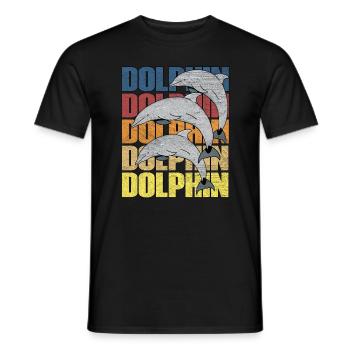 Dolphins dolphin - Men's T-Shirt - black - Front - AI Model Male 178 light (178cm)