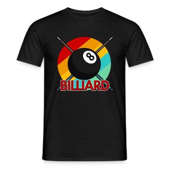 billiards - Men's T-Shirt - black - Front - AI Model Male 178 light (178cm)
