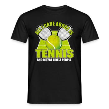 Tennis de tennis tennis de tennis - T-shirt homme - noir - Devant - AI Model Male 178 light (178cm)