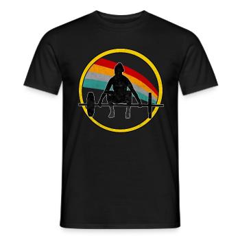 Kraftsport Fitness - Männer T-Shirt - Schwarz - Vorne - AI Model Male 178 light (178cm)