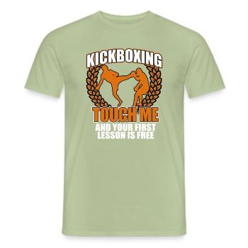 Kickboxing - Men's T-Shirt - sage - Front - AI Model Male 178 light (178cm)