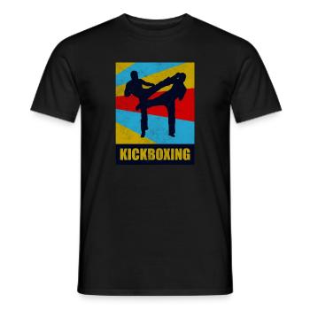 Kickboxing - Männer T-Shirt - Schwarz - Vorne - AI Model Male 178 light (178cm)