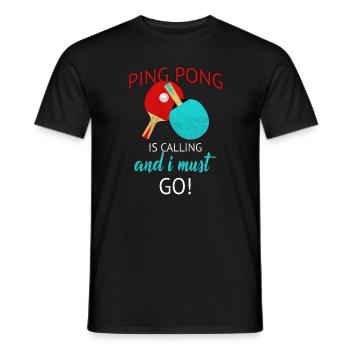 Ping-pong - Men's T-Shirt - black - Front - AI Model Male 178 light (178cm)