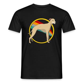 lévrier - T-shirt homme - noir - Devant - AI Model Male 178 light (178cm)