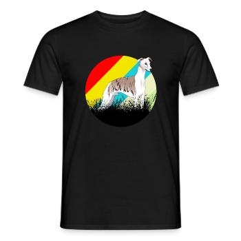 Greyhound hunting dog - Men's T-Shirt - black - Front - AI Model Male 178 light (178cm)