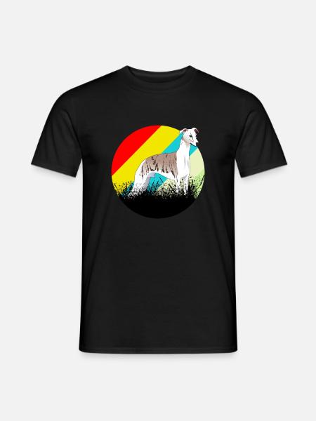 Chien de chasse Greyhound - T-shirt homme - noir