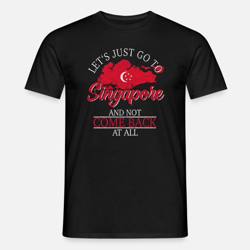 Singapur - Männer T-Shirt - Schwarz
