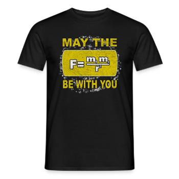 physics - Men's T-Shirt - black - Front - AI Model Male 178 light (178cm)
