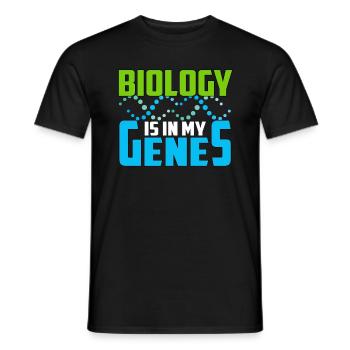 biology - Men's T-Shirt - black - Front - AI Model Male 178 light (178cm)
