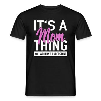 Best mom mom - Men's T-Shirt - black - Front - AI Model Male 178 light (178cm)