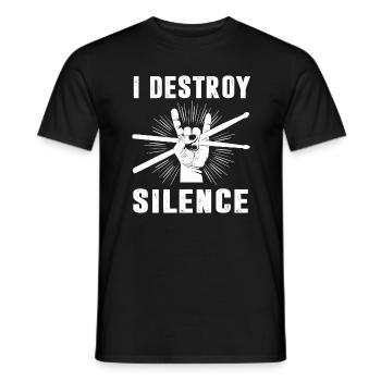 Schlagzeug Drums Drummer RocknRoll Drumsticks Rock - Männer T-Shirt - Schwarz - Vorne - AI Model Male 178 light (178cm)