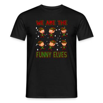 Elf niedliche Elfen Weihnachten Elfe - Männer T-Shirt - Schwarz - Vorne - AI Model Male 178 light (178cm)