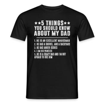 Fille de papa le père et la fille papa - T-shirt homme - noir - Devant - AI Model Male 178 light (178cm)