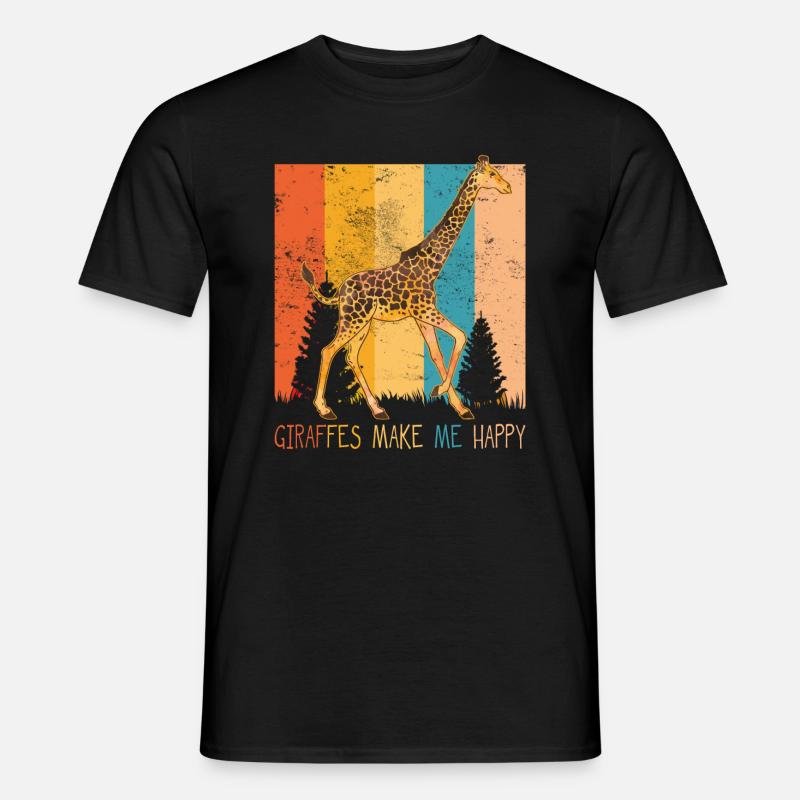 Giraffe - Männer T-Shirt - Schwarz