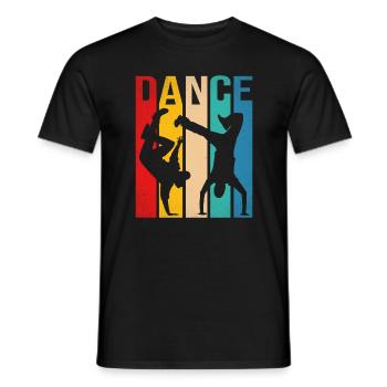 Retro Tänzer Tanzen Breakdancing Bboy Breakdancer - Männer T-Shirt - Schwarz - Vorne - AI Model Male 178 light (178cm)