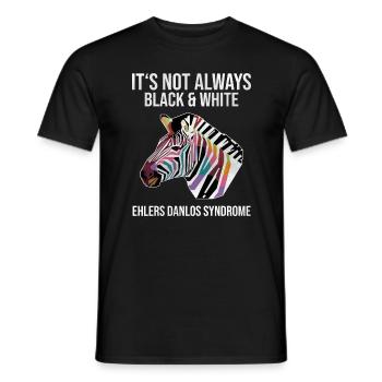 Ehlers Danlos Syndrom Black White Zebra - Männer T-Shirt - Schwarz - Vorne - AI Model Male 178 light (178cm)