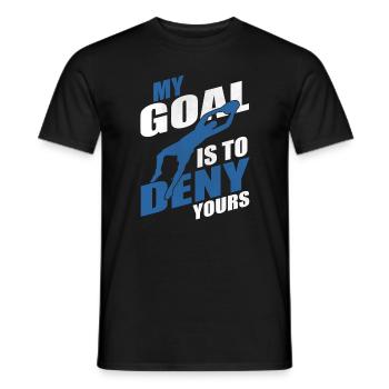 Gardien de but footballeur gardien de but - T-shirt homme - noir - Devant - AI Model Male 178 light (178cm)