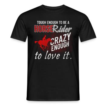 Rider Horse Fool Horse Sayings Riding Horses - Men's T-Shirt - black - Front - AI Model Male 178 light (178cm)