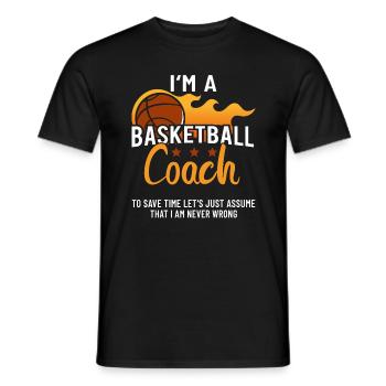 Entraîneur de basket-ball - T-shirt homme - noir - Devant - AI Model Male 178 light (178cm)