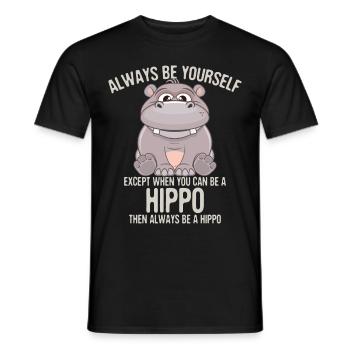 Nield horse Be yourself gift animal Funny joke - Men's T-Shirt - black - Front - AI Model Male 178 light (178cm)