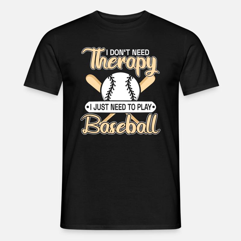 Baseball - Männer T-Shirt - Schwarz