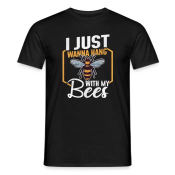 Bee bees bee beekeeper honey bee - Men's T-Shirt - black - Front - AI Model Male 178 light (178cm)