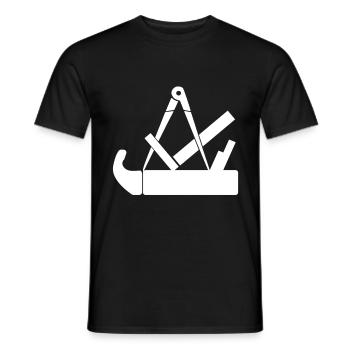 Schreiner Tischler Zunftzeichen - Männer T-Shirt - Schwarz - Vorne - AI Model Male 178 light (178cm)