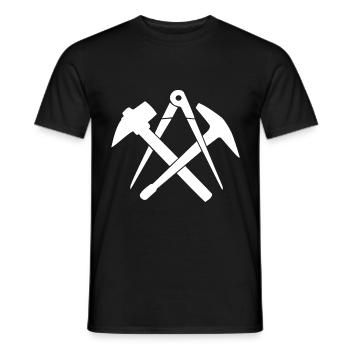 Couvreurs Signes artisanaux signes de corporation - T-shirt homme - noir - Devant - AI Model Male 178 light (178cm)