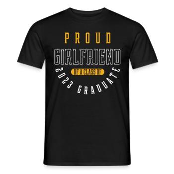 Proud Girlfriend of A Class of 2023 Graduate Gift - Men's T-Shirt - black - Front - AI Model Male 178 light (178cm)