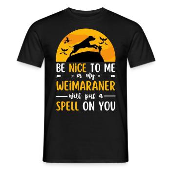 Weimaraner Halloween Costume Chien - T-shirt homme - noir - Devant - AI Model Male 178 light (178cm)