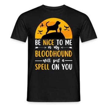 Bloodhound Halloween Costume Chien - T-shirt homme - noir - Devant - AI Model Male 178 light (178cm)
