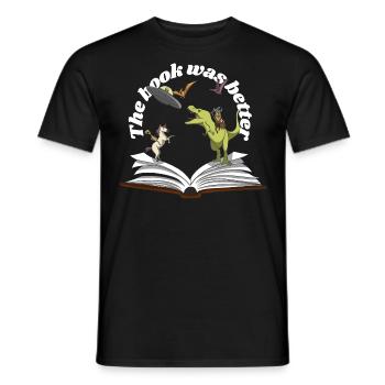 das Buch war besser - Männer T-Shirt - Schwarz - Vorne - AI Model Male 178 light (178cm)