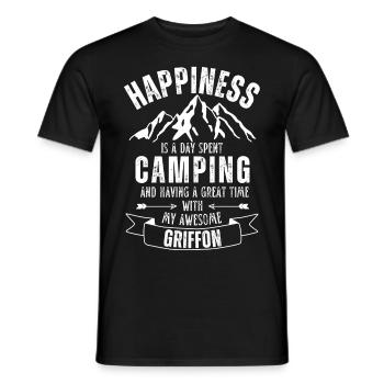 Camping and Griffon - Men's T-Shirt - black - Front - AI Model Male 178 light (178cm)