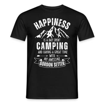Camping et Gordon-Setter - T-shirt homme - noir - Devant - AI Model Male 178 light (178cm)
