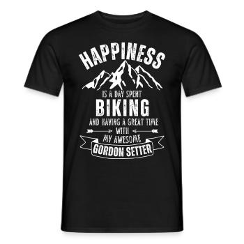 Cyclisme et Gordon-Setter - T-shirt homme - noir - Devant - AI Model Male 178 light (178cm)