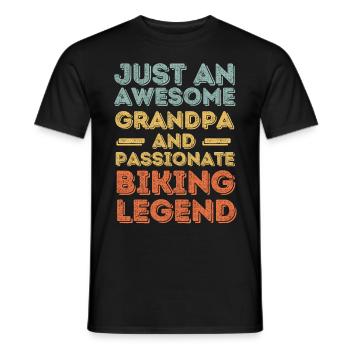 Opa Radfahren retro - Männer T-Shirt - Schwarz - Vorne - AI Model Male 178 light (178cm)