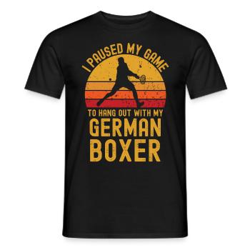 Tennis et boxeurs allemands - T-shirt homme - noir - Devant - AI Model Male 178 light (178cm)