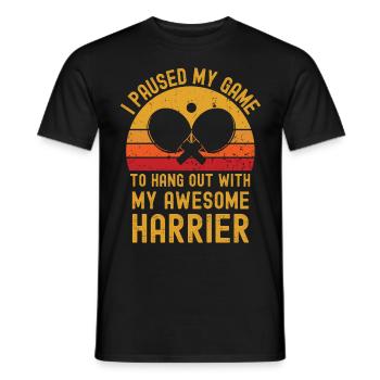 Tischtennis und Harrier - Männer T-Shirt - Schwarz - Vorne - AI Model Male 178 light (178cm)