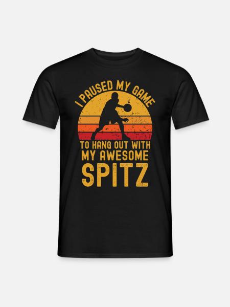 Basketball and Spitz - Men's T-Shirt - black