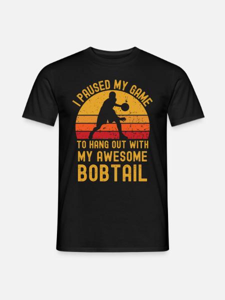 Basketball et Bobtail - T-shirt homme - noir