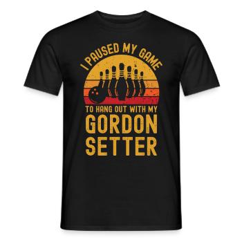 Bowling et Gordon-Setter - T-shirt homme - noir - Devant - AI Model Male 178 light (178cm)
