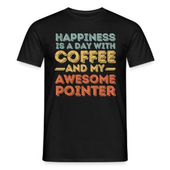 Pointer Coffee Dog Cafe - Men's T-Shirt - black - Front - AI Model Male 178 light (178cm)