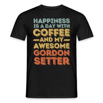 Gordon-Setter Café pour chiens - T-shirt homme - noir - Devant - AI Model Male 178 light (178cm)