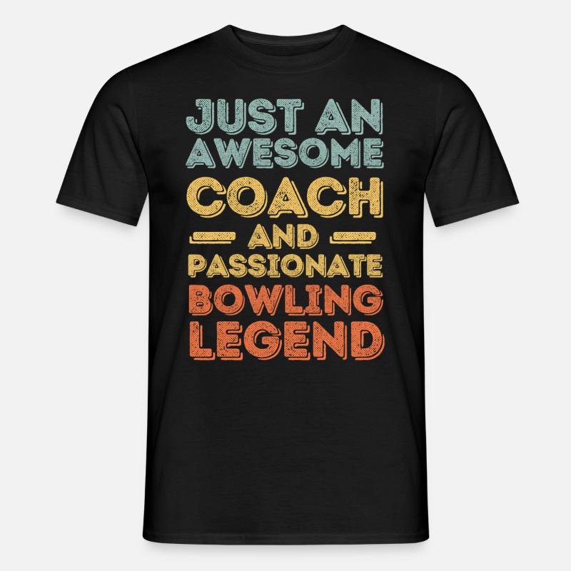 Trainer Bowling retro - Männer T-Shirt - Schwarz