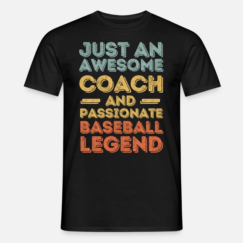 Trainer Baseball retro - Männer T-Shirt - Schwarz