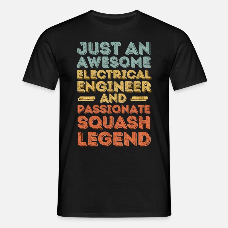 Electrical Engineer Squash retro - Men's T-Shirt - black