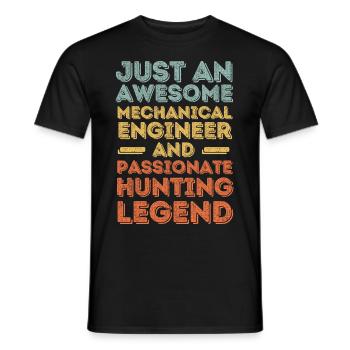 Mechanical Engineer Jagen retro - Men's T-Shirt - black - Front - AI Model Male 178 light (178cm)