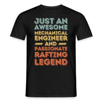 Mechanical Engineer Rafting retro - Men's T-Shirt - black - Front - AI Model Male 178 light (178cm)