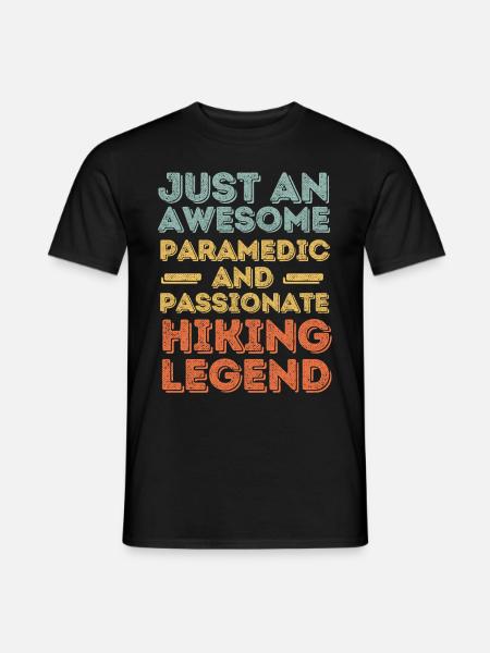 Sanitäter Wandern retro - Männer T-Shirt - Schwarz